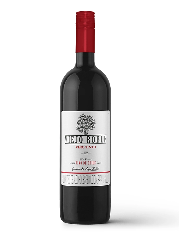 VINO TINTO CHILENO VIEJO ROBLE 750 ML 10%VOL.