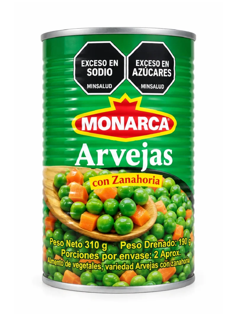 ARVEJA CON ZANAHORIA MONARCA X 310 GRS