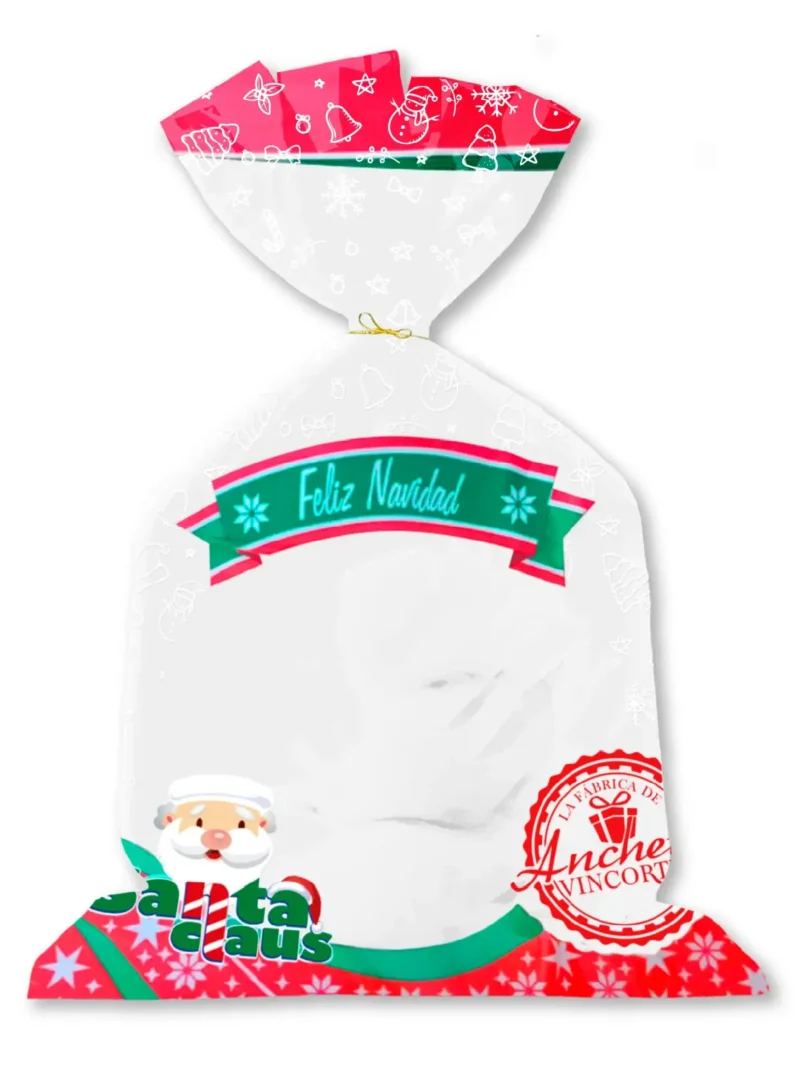 BOLSA TRANSPARENTE 30 X 60 CM NAVIDAD