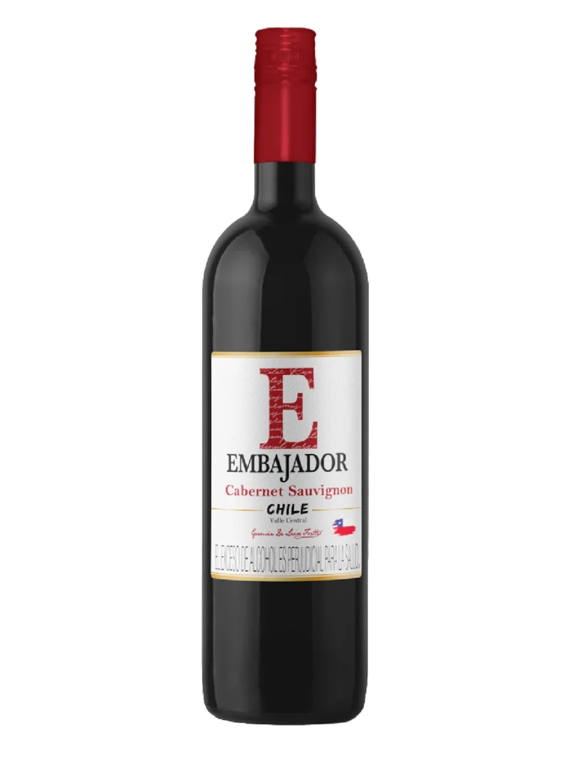 VINO TINTO CABERNET SAUVIGNON MARCA EMBAJADOR 11.86 GRADOS